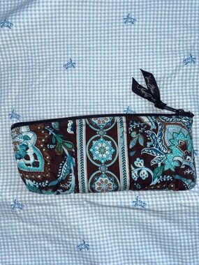 Vera Bradley Java Blue Zip Pouch